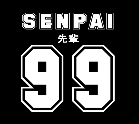 koszulka SENPAI 先輩 czarna (2)