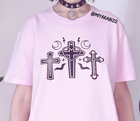 koszulka ORNATE CROSSES różowa (2)