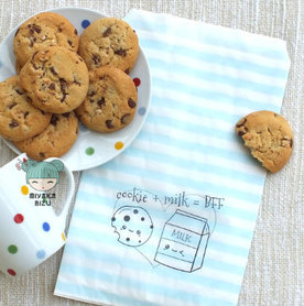 torebki papierowe 'cookie+milk=BFF' 3 10szt. 