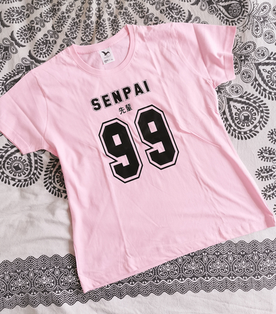 Koszulka SENPAI róż XL (1)