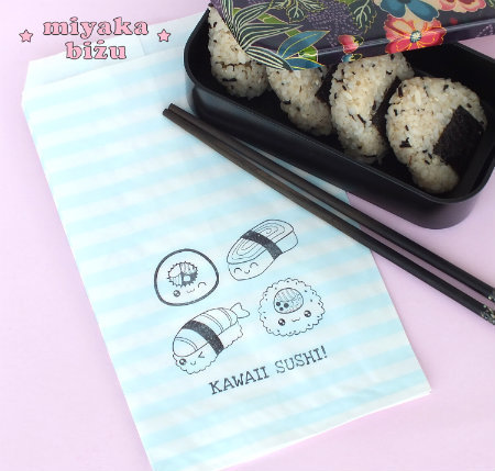 torebki papierowe 'kawaii sushi' 2 10szt.  (1)